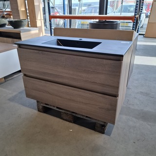 Badmeubel, HR Badmeubelen, Lorencio, Grijs eiken