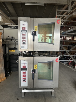 2x Combi-oven steamer 6 x 1/1 GN elektrisch met 1x onderstel, Convothe