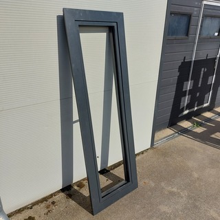 4x Aluminium kozijn met kiepraam, Zwartgrijs (mat)