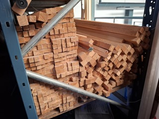 Assortiment houten latten