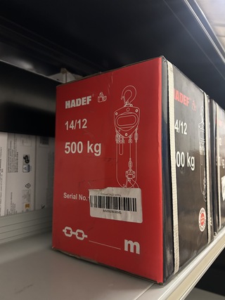 2x Handtakel 15/12 500 kg HADEF