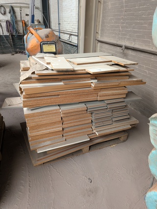 Assortiment hout- en plaatmateriaal