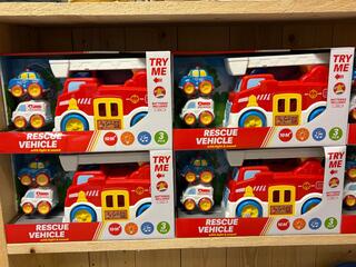 8x Speelgoed brandweerauto-set