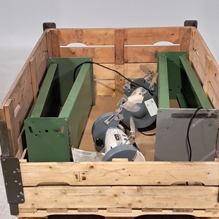 2x Werkbankslijper op kolom, Quantum, QSM 200