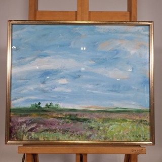 Acryl schilderij, Maya Wildevuur, Landschap, 1996