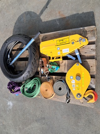 Staaldraadtakel, DELTAFOR, DPH-16, incl. katrolblok en divers hijsmate