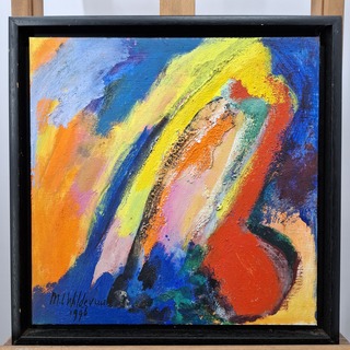 Acryl schilderij, Maya Wildevuur, Abstract, 1998
