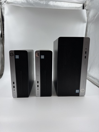 3x Desktop, HP, 2x ProDesk 400 G5 SFF & 1x ProDesk 400 G6 MT, Zwart, 2