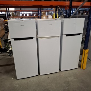 3x Koelkast met vriesvak, Exquisit, Wit