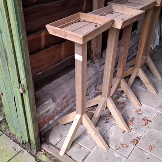 5x Voederplank op standaard