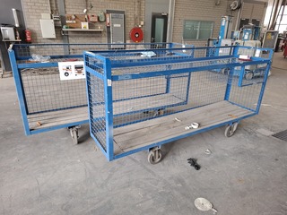 2x Verrijdbare werkplaats stelling