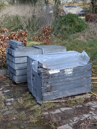 Partij pallisade blokken