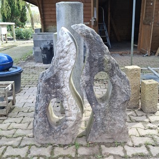 2x Waterornament Natuursteen