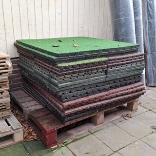 Partij rubberen tegels