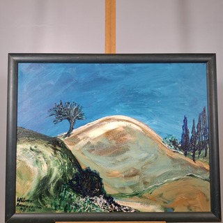 Acryl schilderij, Maya Wildevuur, Bueno convento, 1997