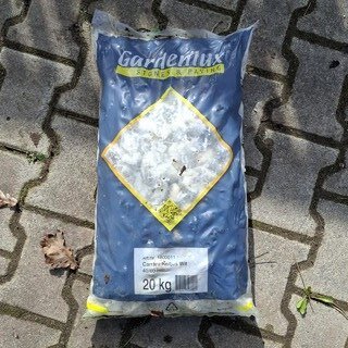 Ca. 33x Zak carrara keitjes a 20 kg, Gardenlux, Wit