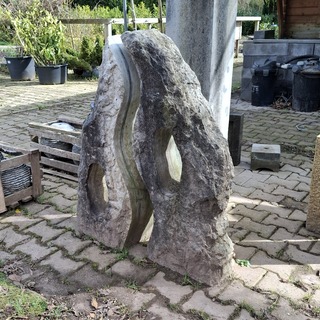 2x Waterornament Natuursteen