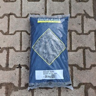 60x Zak basalt split a 20 kg Gardenlux, Zwart