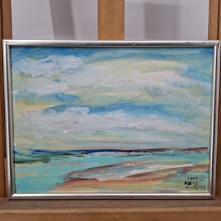 Acryl schilderij, Maya Wildevuur, Mexico, 2008