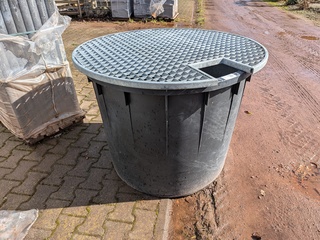 Kunststof ton met afdekrooster