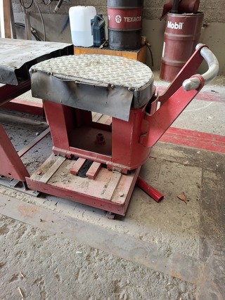 Oprijbrug met positioneer opstelling