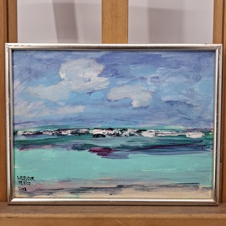 Acryl schilderij, Maya Wildevuur, Mexico, 2008