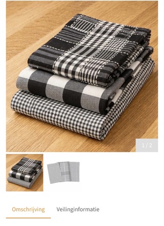 Ca. 576x Professionele Horeca Theedoek, Zwart