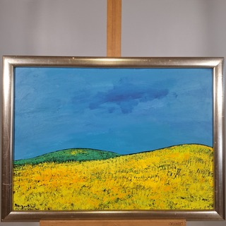 Acryl schilderij op paneel, Maya Wildevuur, Landschap, 1997