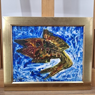 Acryl schilderij, Maya Wildevuur, Vis