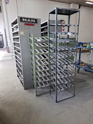 5x Diverse werkplaatskast