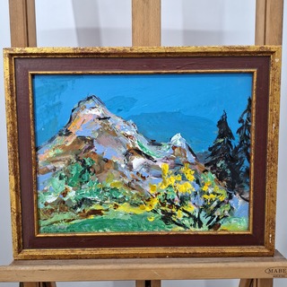 Acryl schilderij, Maya Wildevuur, Landschap, 1993