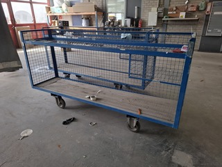 2x Verrijdbare werkplaats stelling