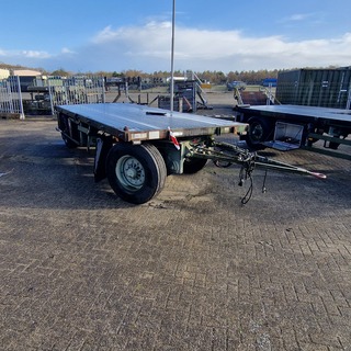 Open aanhangwagen 20Ft, GS Meppel, Legergroen