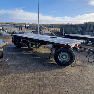 Open aanhangwagen 20Ft, GS Meppel, Legergroen