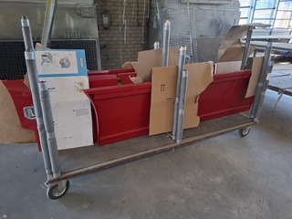 5x hulpstuk/stelling t.b.v. spuitcabine