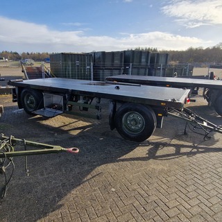 Open aanhangwagen 20Ft, Hoekstra, Legergroen