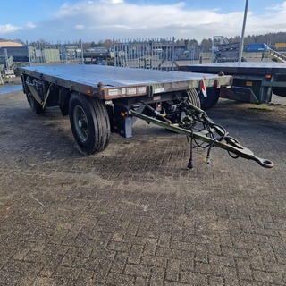 Open aanhangwagen 20Ft, Hoekstra, Legergroen