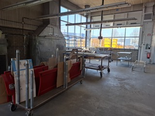 5x hulpstuk/stelling t.b.v. spuitcabine