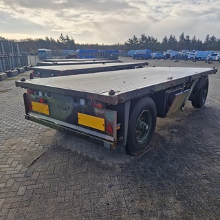 Open aanhangwagen 20Ft, Hoekstra, Legergroen