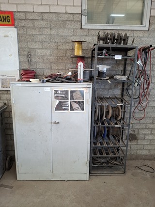 Werkplaatskast en materiaalstelling