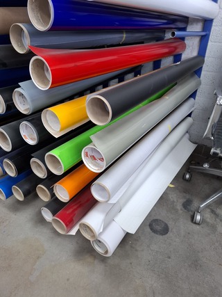 Partij vinyl- en of snijfolie o.a. Orafol