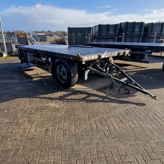 Open aanhangwagen 20Ft, Hoekstra, Legergroen