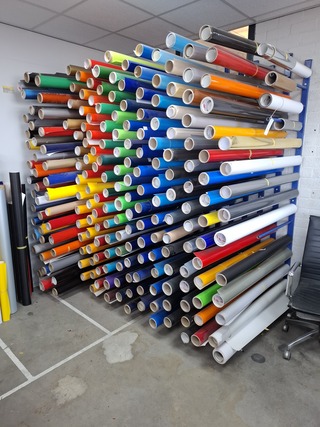 Partij vinyl- en of snijfolie o.a. Orafol