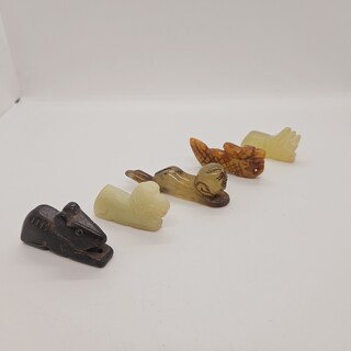 5x Antieke Chinese jade – ca. Qing-Dynasty
