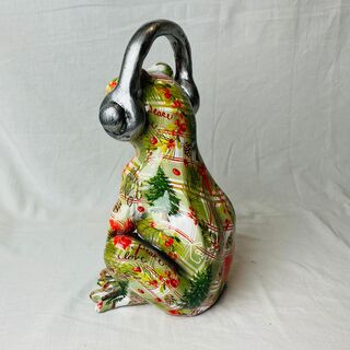 Gedecoreerd kikker sculptuur