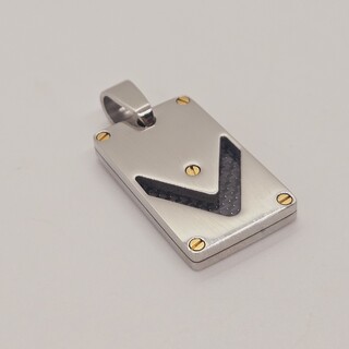 Heren Dogtag Pendant – Goldplated Santos model black carbon