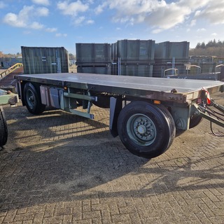 Open aanhangwagen 20Ft, GS Meppel, Legergroen