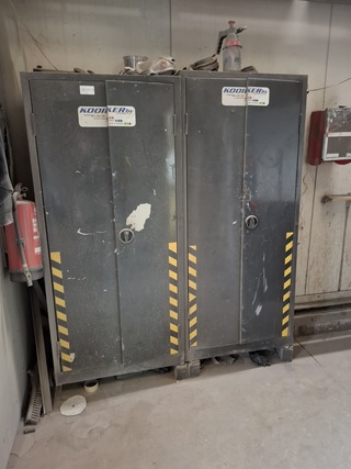 2x Werkkast met inhoud