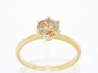 Gouden solitair ring met diamant 1.01 carat