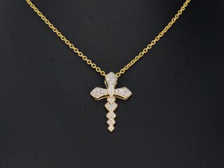 Gouden hanger met diamanten, excl. ketting